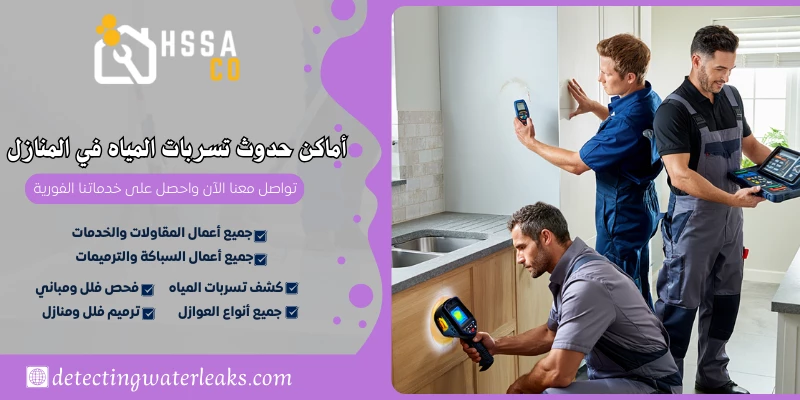 أماكن حدوث تسربات المياه في المنازل 0500726889 - الشركة السعودية للخدمات المنزلية أماكن حدوث تسربات المياه في المنازل