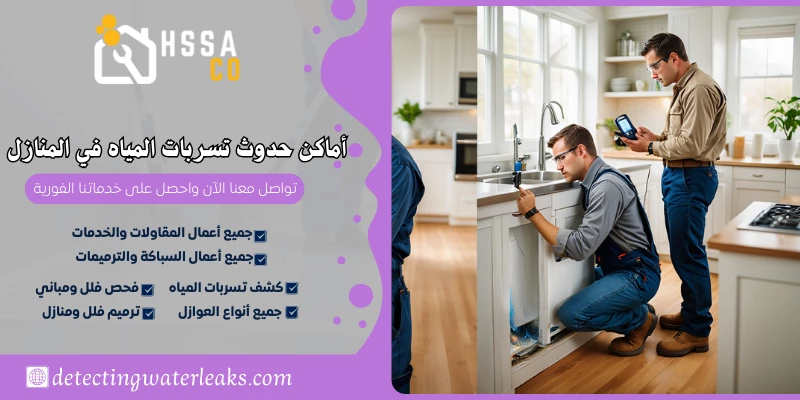 أماكن حدوث تسربات المياه في المنازل 0500726889 - الشركة السعودية للخدمات المنزلية أماكن حدوث تسربات المياه في المنازل