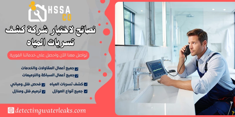 نصائح لاختيار شركة كشف تسربات المياه
