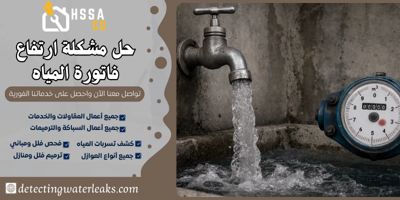 حل مشكلة ارتفاع فاتورة المياه